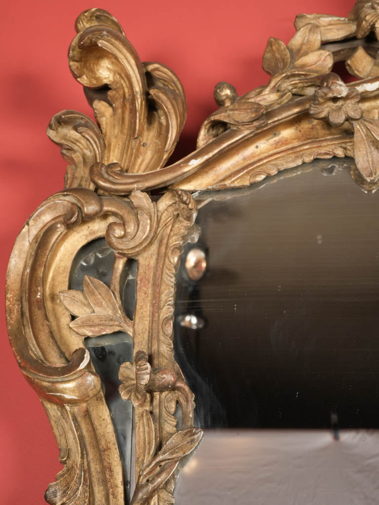 Elegant 18th-century golden Provencal mirror