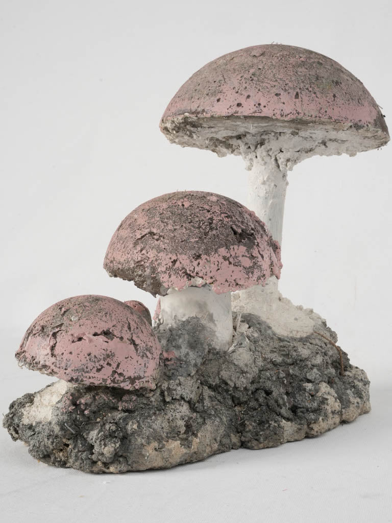 Playful style vintage garden mushrooms