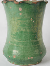 Delightful vintage French green ceramic vase