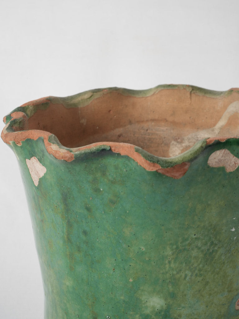 Vintage French glazed ceramic vase