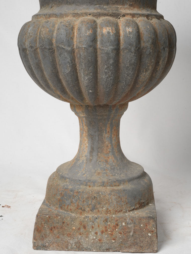 Early 20th-Century Cast Iron Medici Planters w/ Rustic Patina - 30¾"