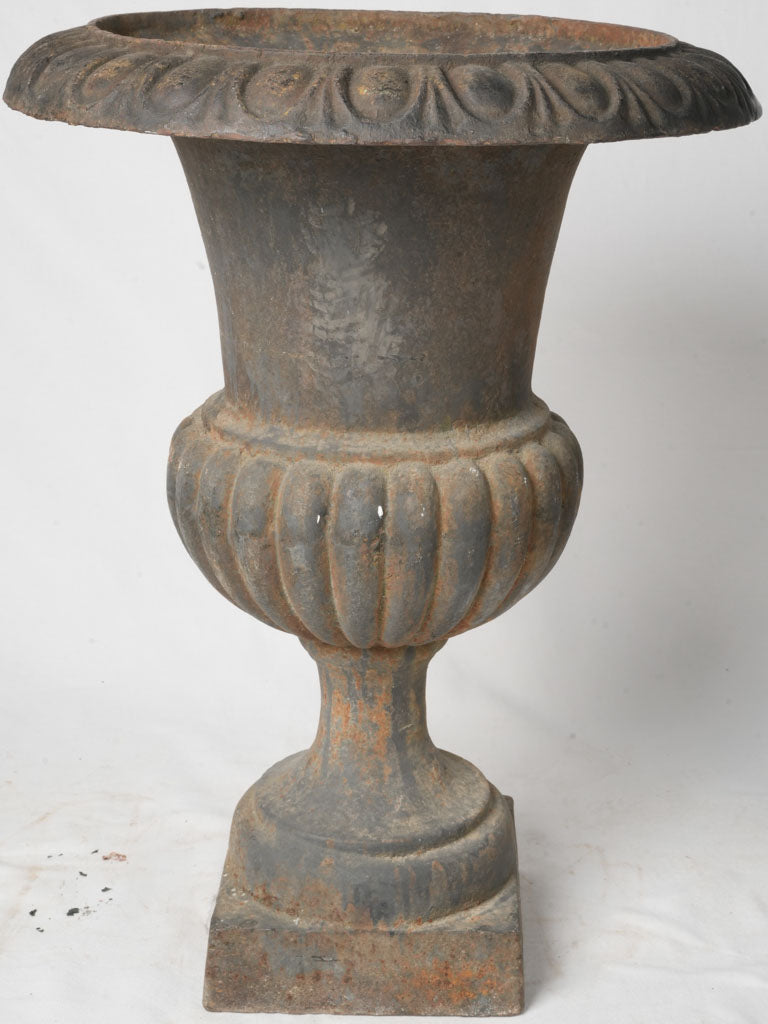 Early 20th-Century Cast Iron Medici Planters w/ Rustic Patina - 30¾"