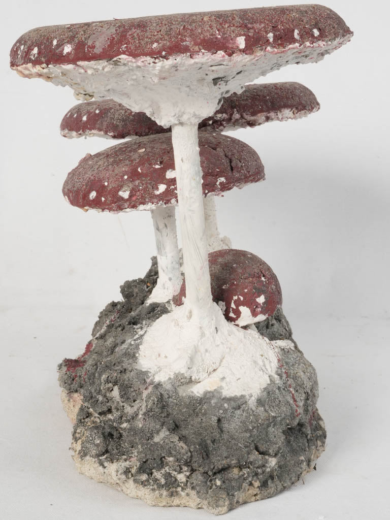 Whimsical Weathered Mushroom Garden Ornament