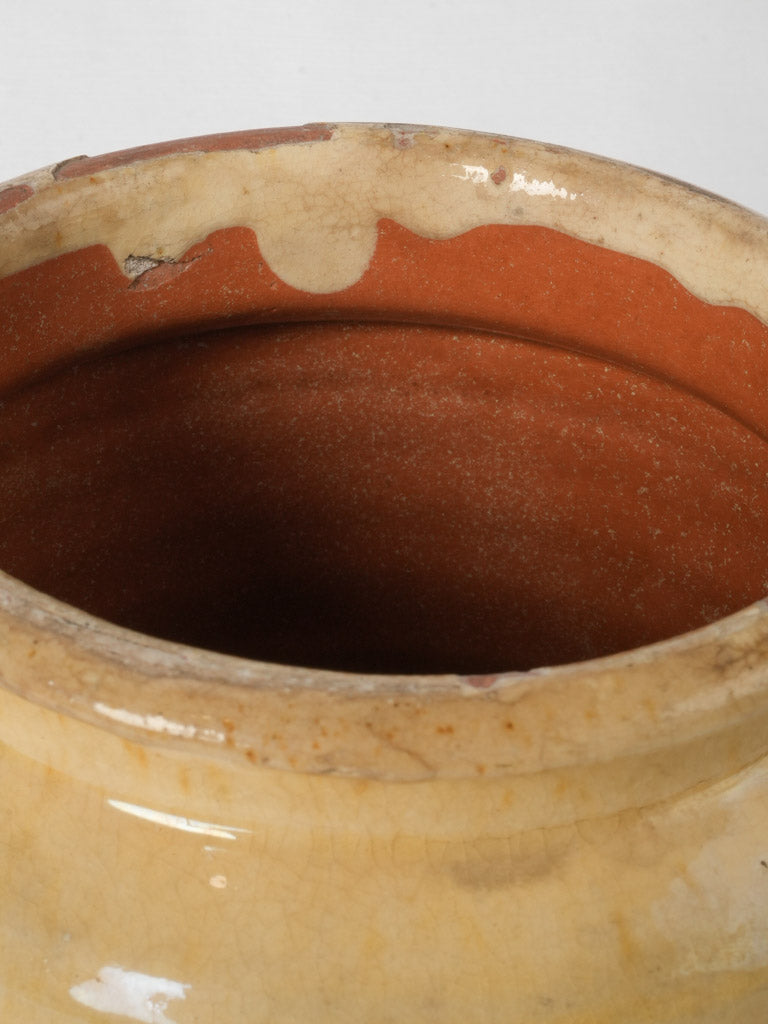 Vintage terracotta Provencal confit container