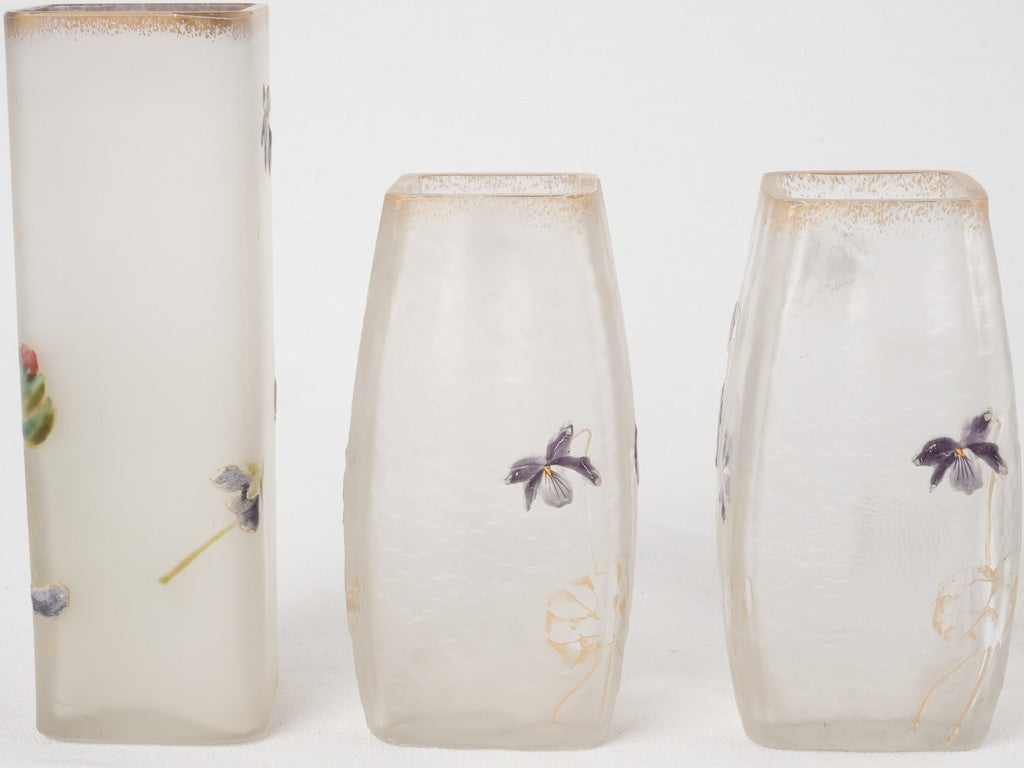 Rare opaque Art Nouveau vases