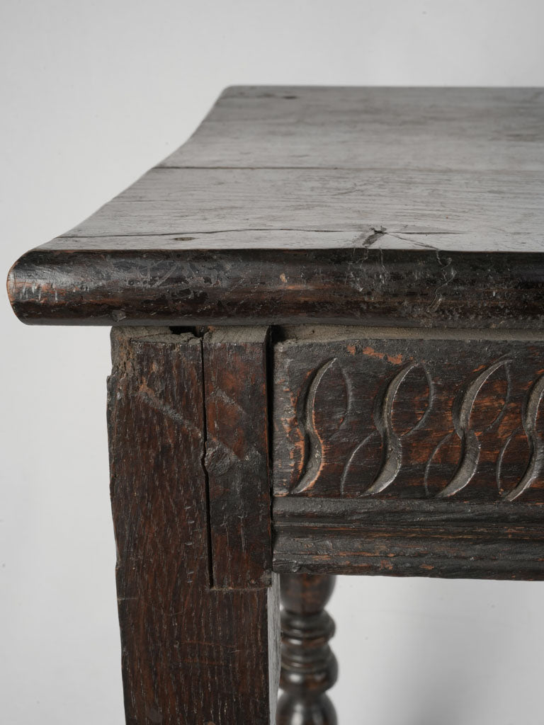 Elegant, sculpted bedside table