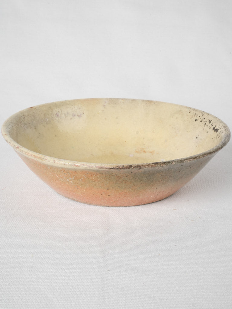 Antique French Terracotta "Plat à Feu" Bowl