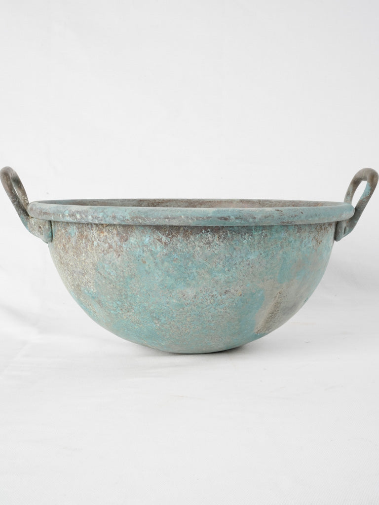 Distressed French verdigris fruit bowl