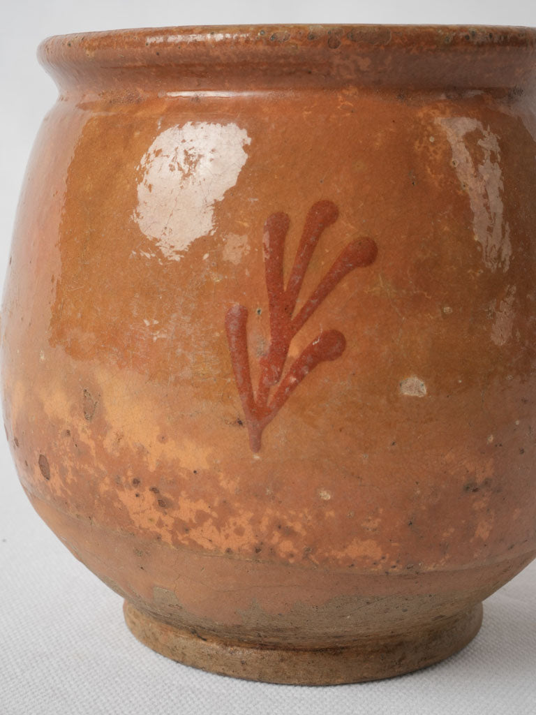 Lovely ochre leaf confiture pot