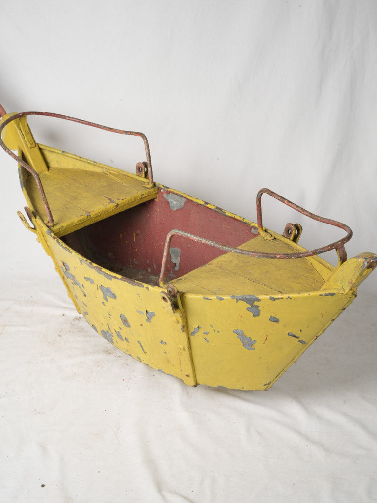 Nostalgic yellow carousel swing basket