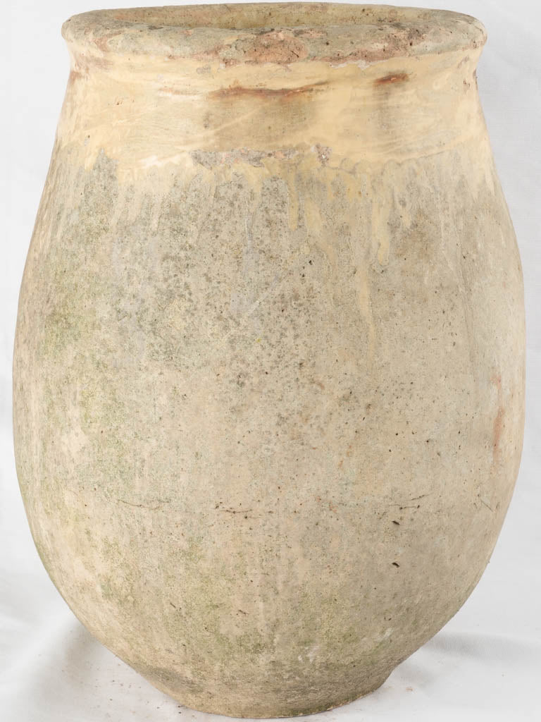 Antique yellow-glazed olive oil jar