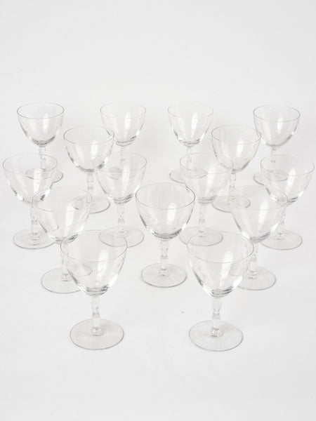 Set of 6 antique wine glasses with gold trim - crystal – Chez Pluie