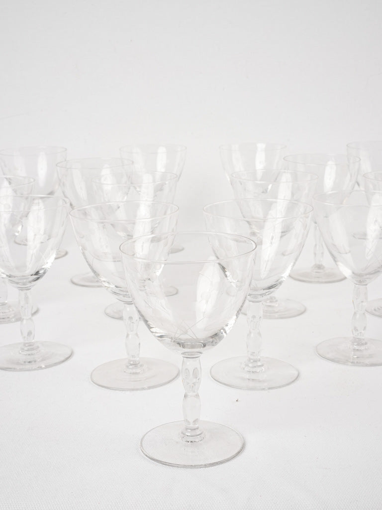 Set of six vintage champagne flutes – Chez Pluie