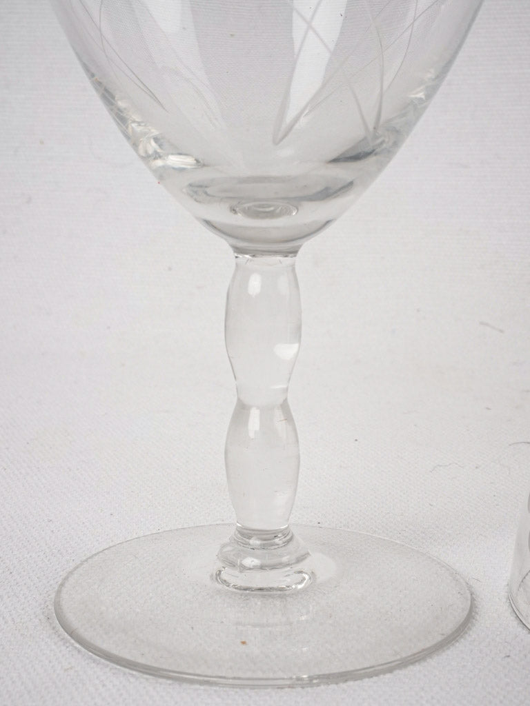 Charming vintage wine glasses floral