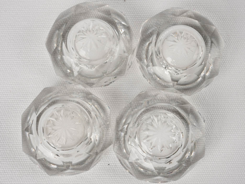 Elegant transparent spice holder quartet