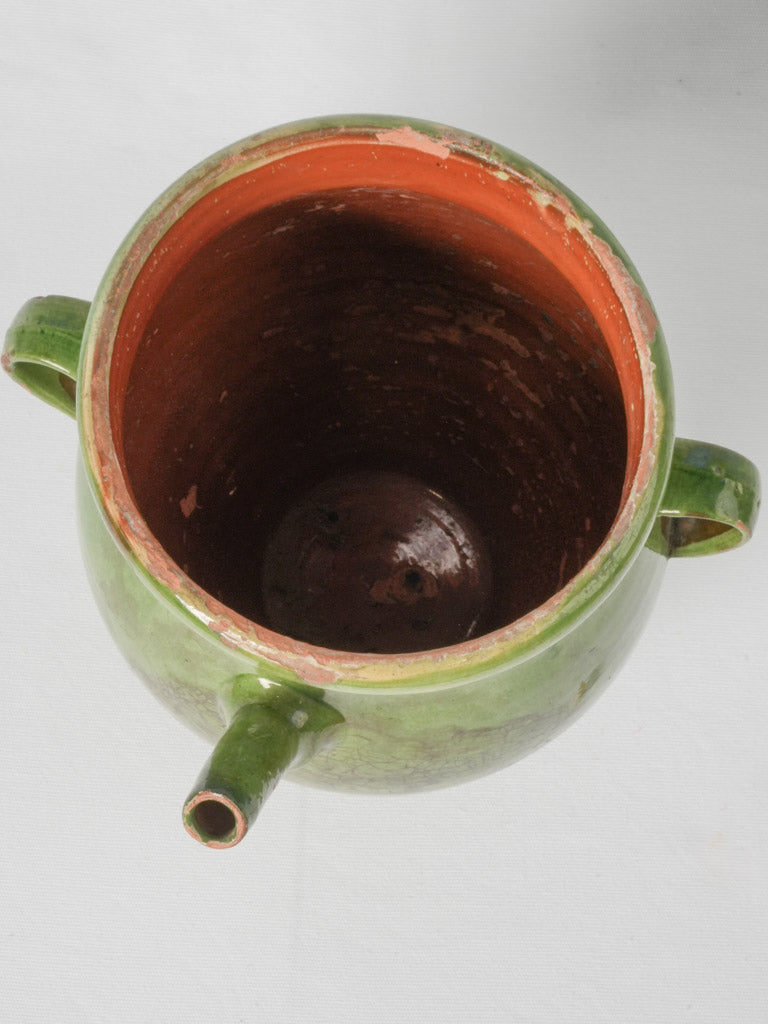 Collectible vintage French terracotta pitcher