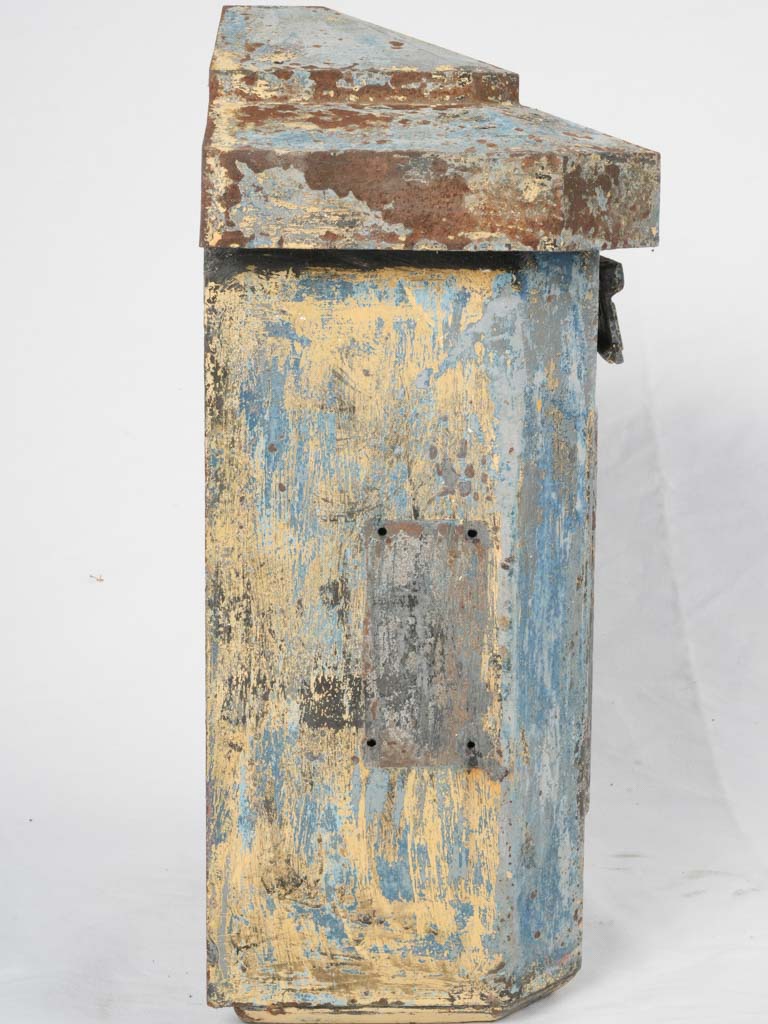 Early 20th-Century French Post Box w/ Blue Patina