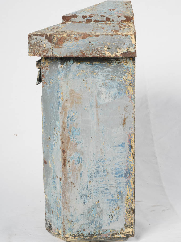 Early 20th-Century French Post Box w/ Blue Patina