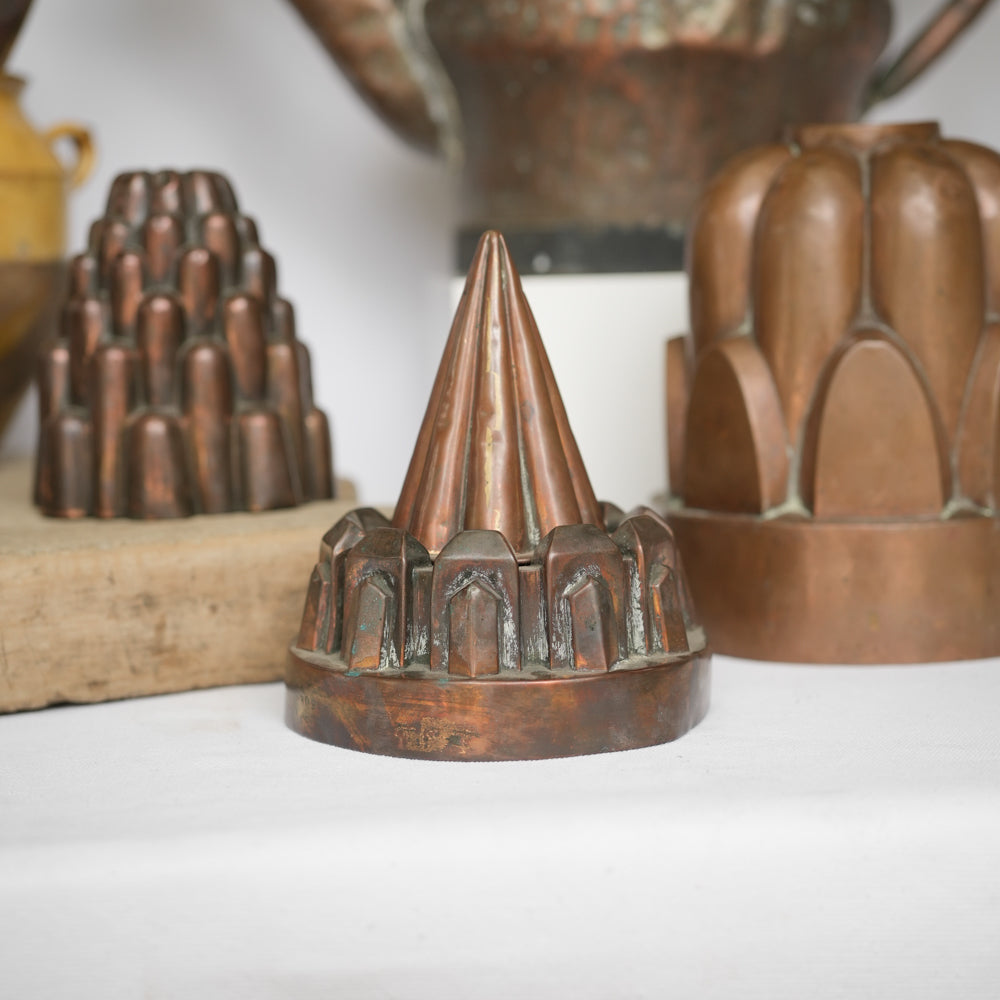 Classic copper kitchenware jelly mold