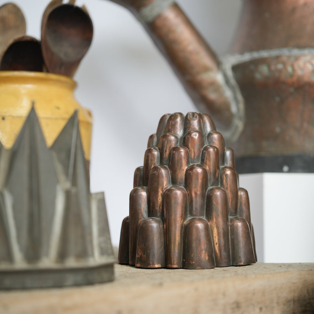 Patina, well-worn, unique, grand dining jelly mold