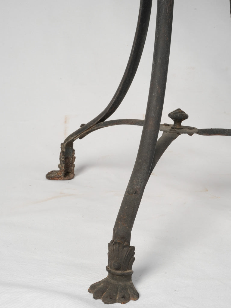 Aged Wrought Iron Garden Side Table