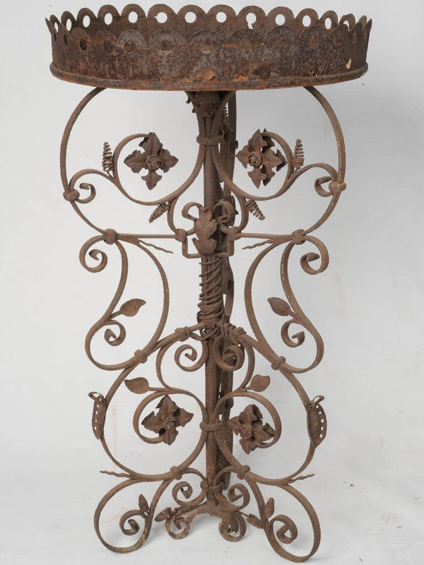 Vintage French iron planter stand