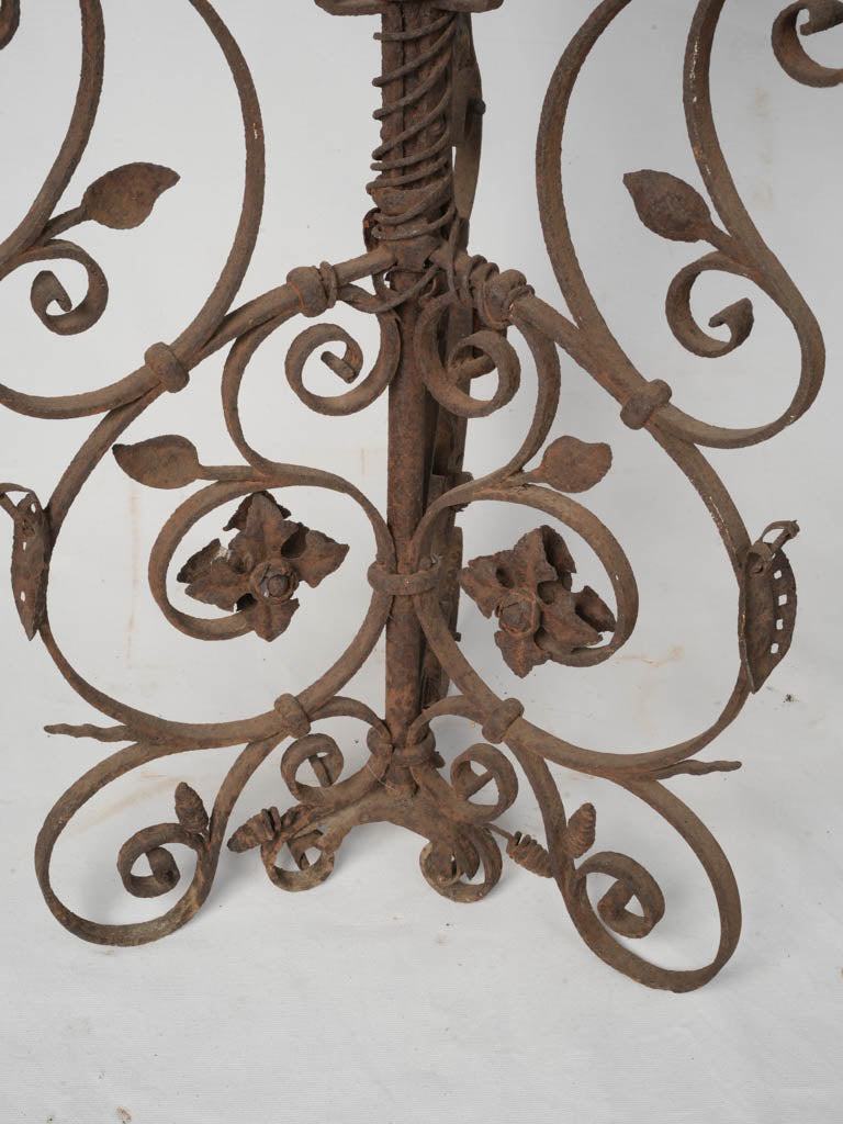 Vintage handcrafted iron flower stand