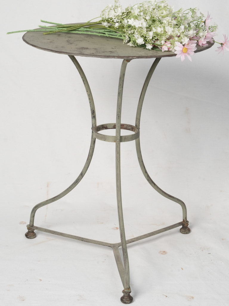 Charming Wrought Iron Garden Table, Gray