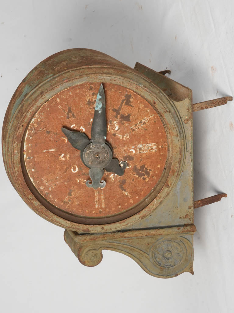 Vintage Double-Sided Train Station Clock