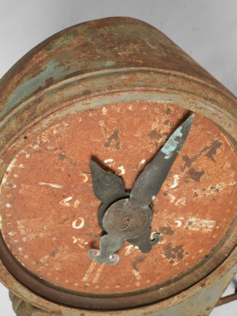 Aged Double-Dial Wall Clock