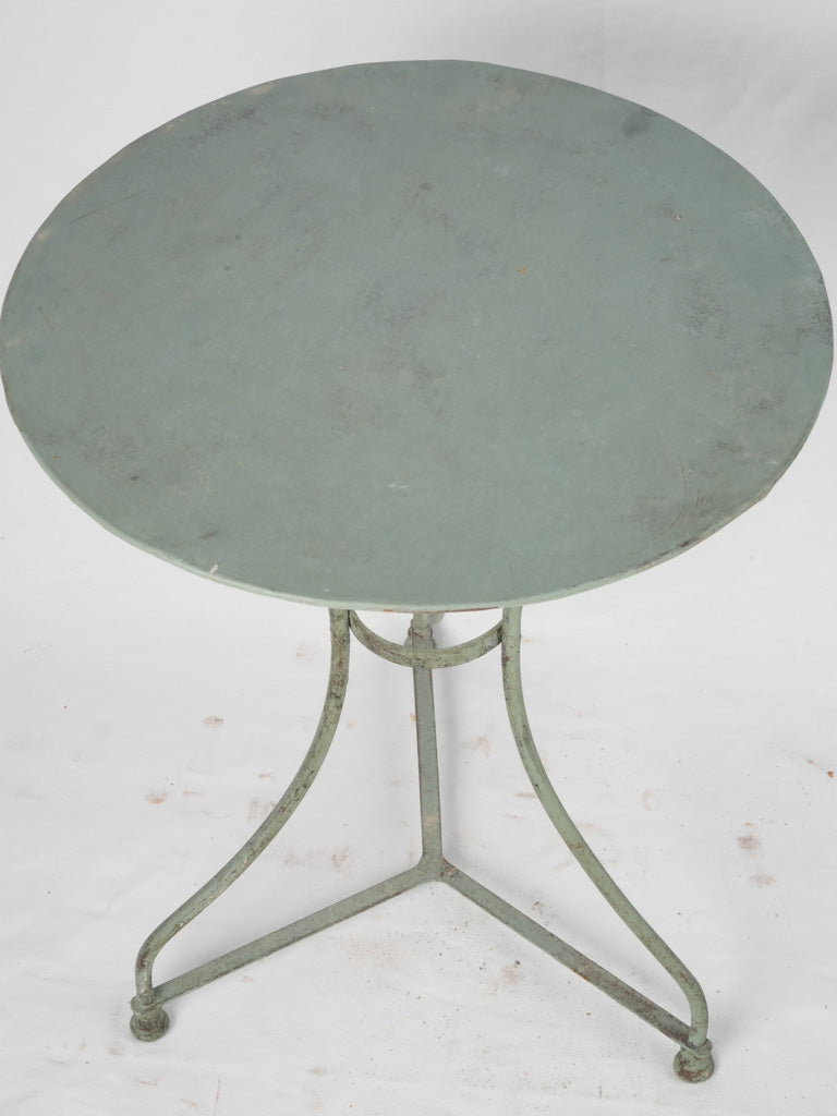 Antique French Garden Table w/ Solid Sage Green Patina - Small