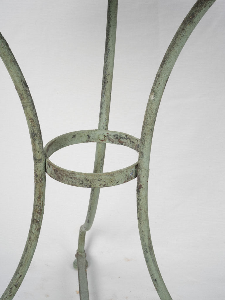 Antique French Garden Table w/ Solid Sage Green Patina - Small