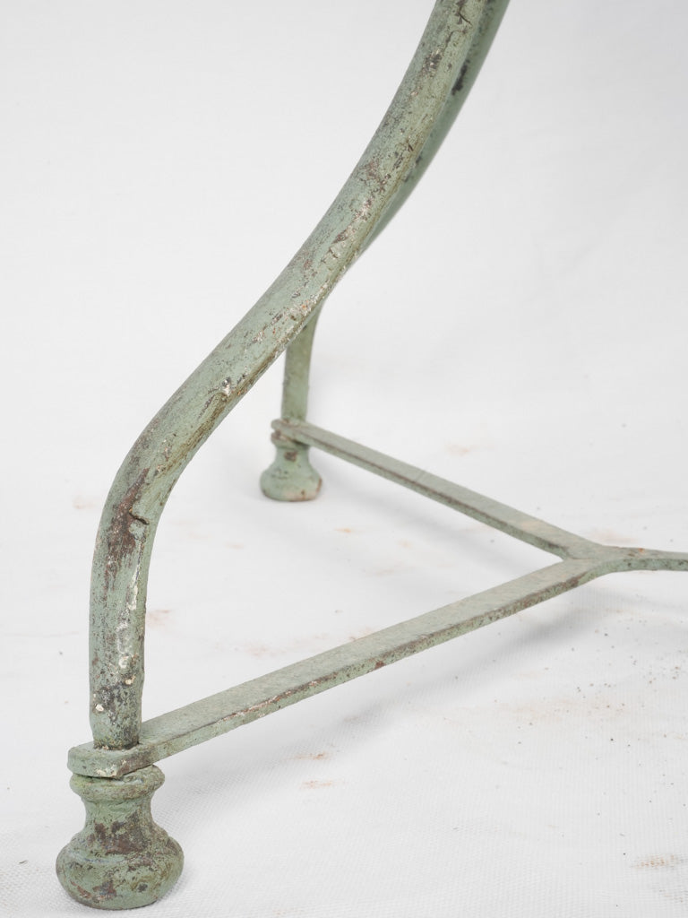 Antique French Garden Table w/ Solid Sage Green Patina - Small