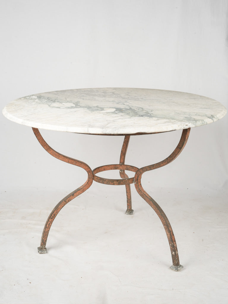 Classic marble and iron bistro table  