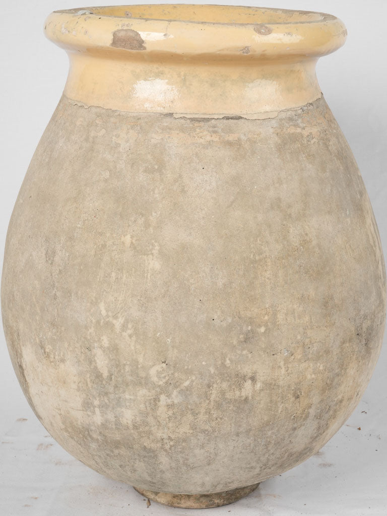 19th Century Olive Jar w/ Custard Glaze 28"