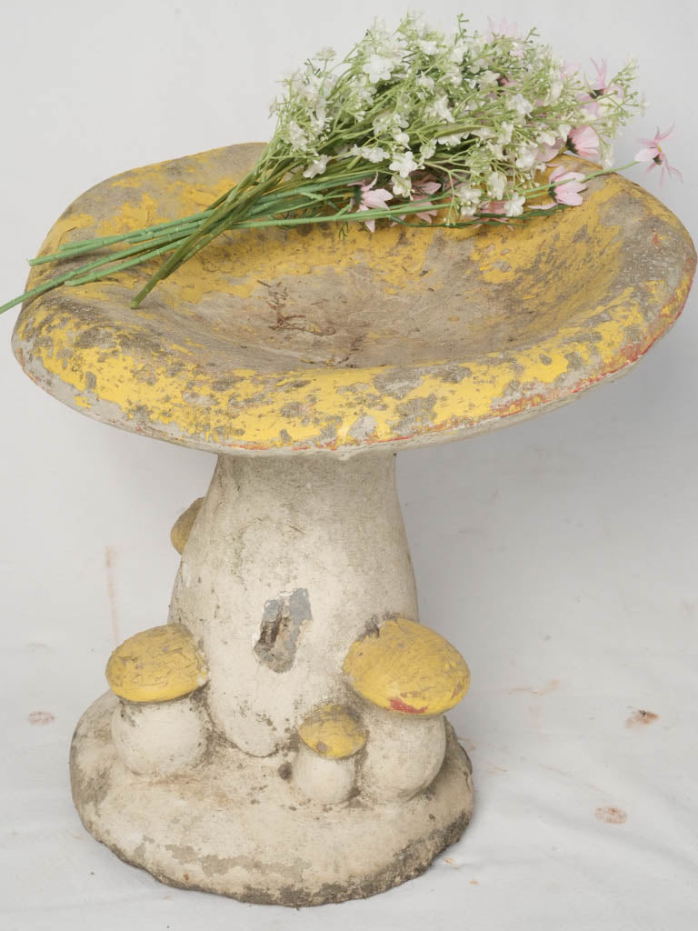 Weathered Concrete Toadstool Garden Seat