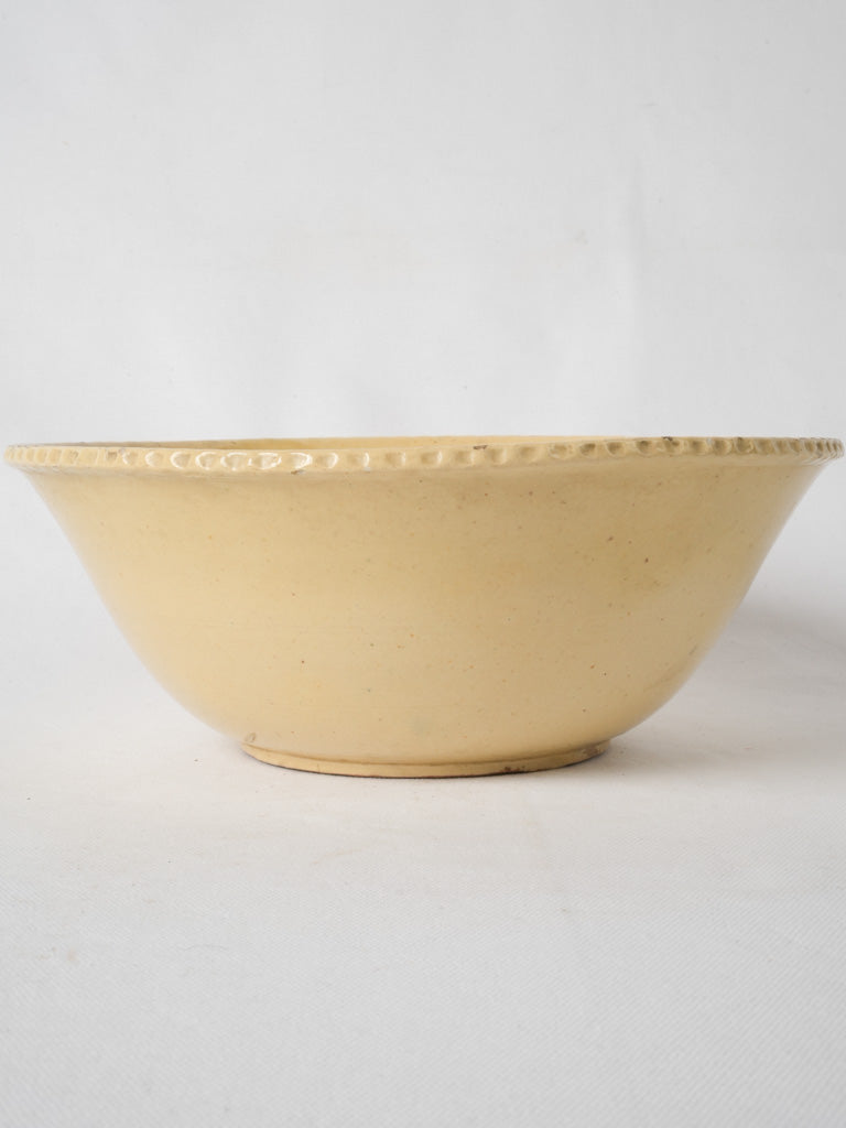 Elegant yellow French country salad bowl