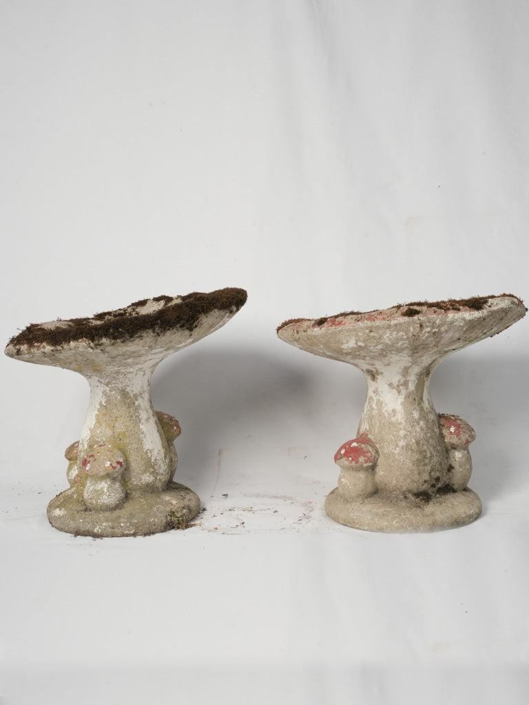 Rustic French Mossy Mushroom Stools