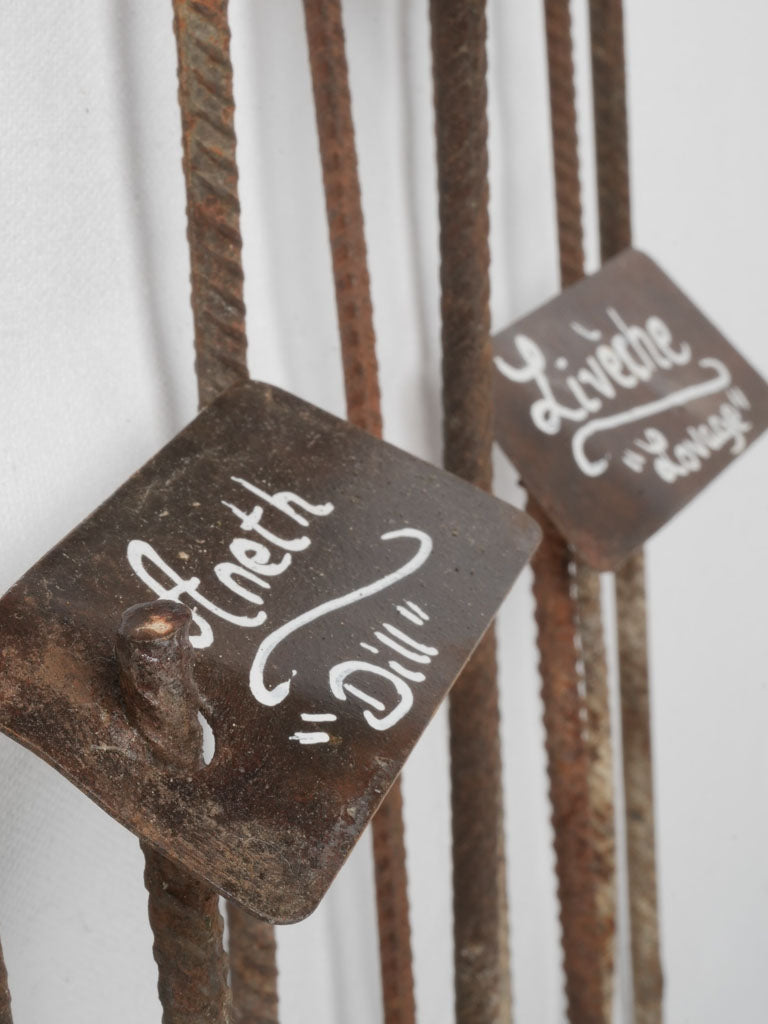 Rustic Chanteduc garden iron labels