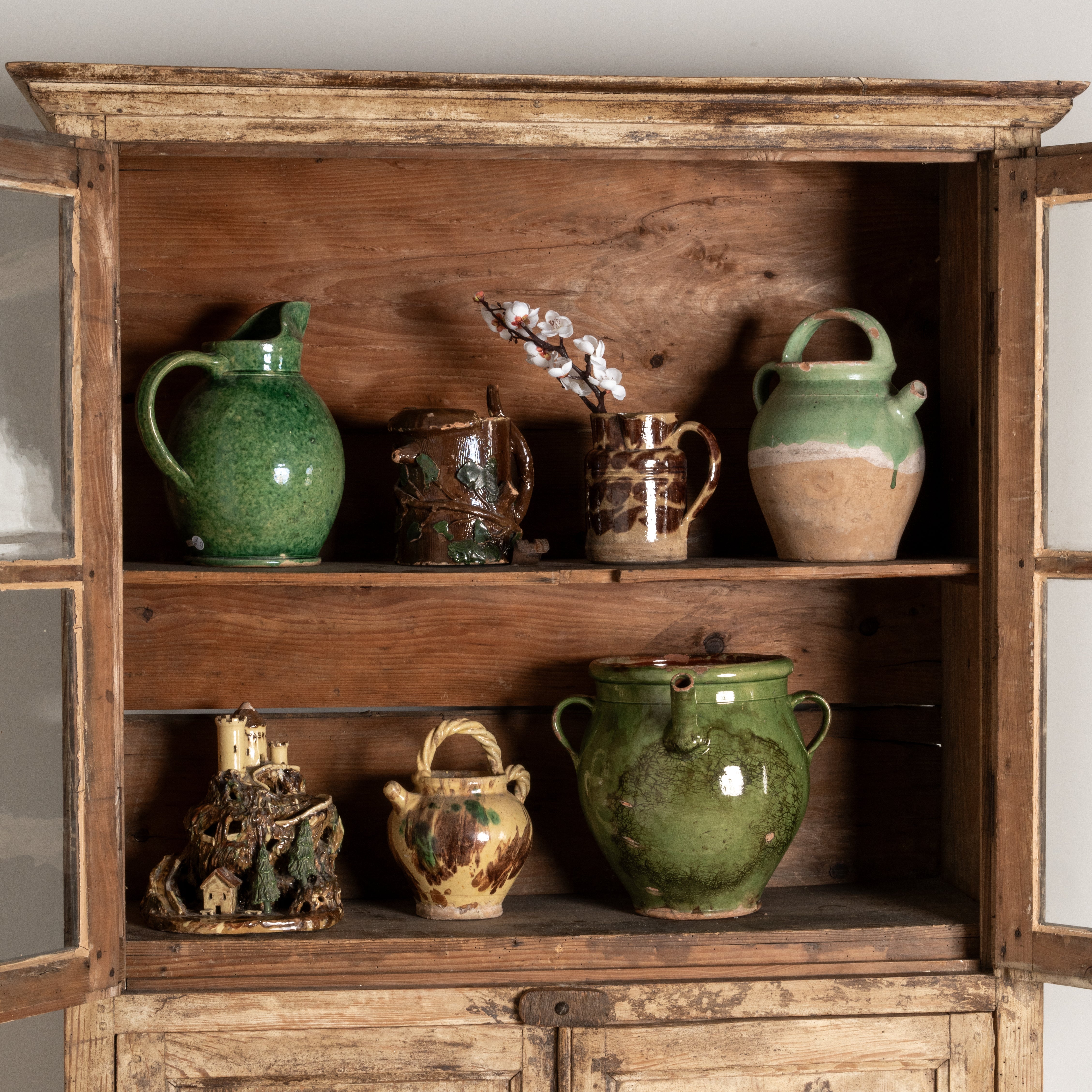 Tall narrow vitrine / armoire - 19th century 87½" x 39"