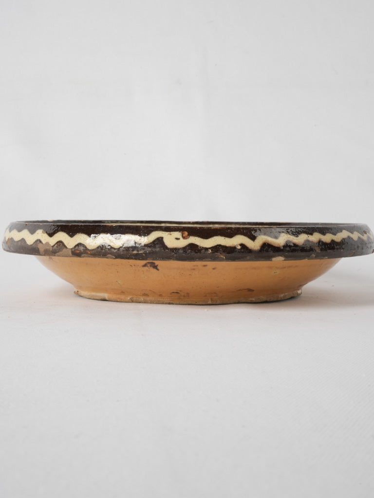 Charming black glaze serving dish