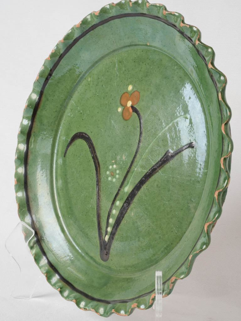 Vintage French terracotta serving platter