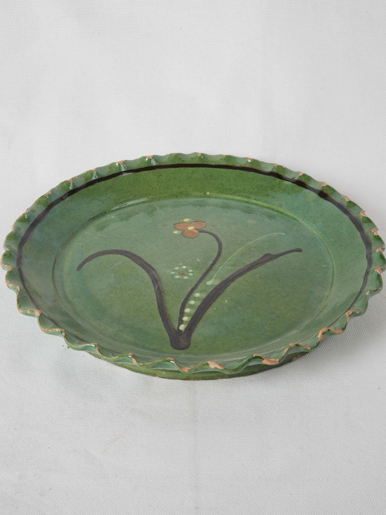 Decorative century-old floral serving tray