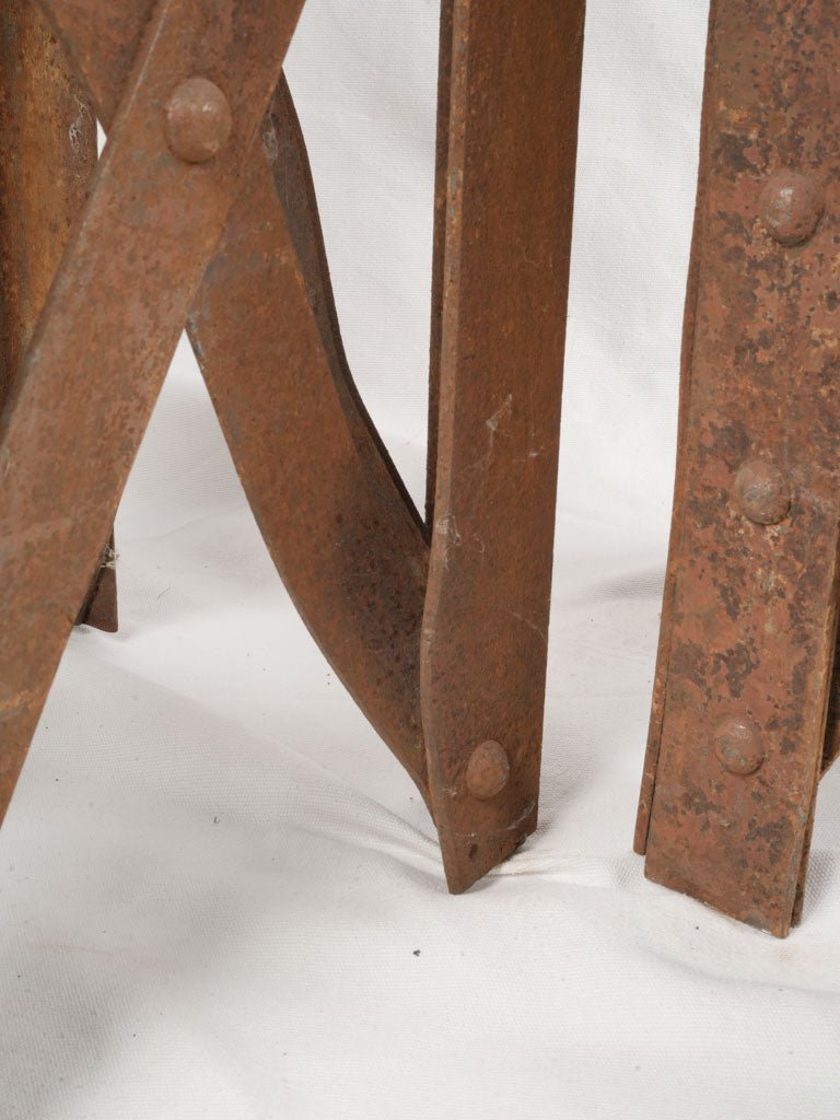 Pair of Sturdy Industrial Cast Iron Pedestals - 26½"