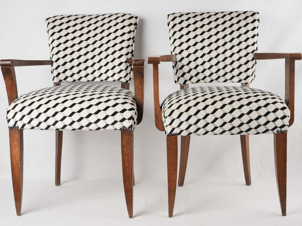 Elegant Casamance upholstered pair of chairs