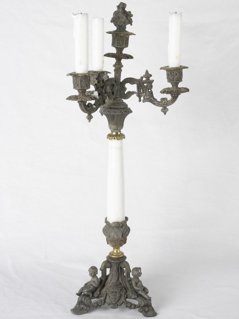 Classic brass LED-ready candelabras