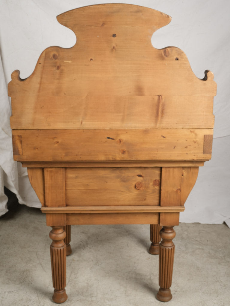 Decorative Pine Butcher's Block w/ Sculpted Bull's Head Pediment -55½"