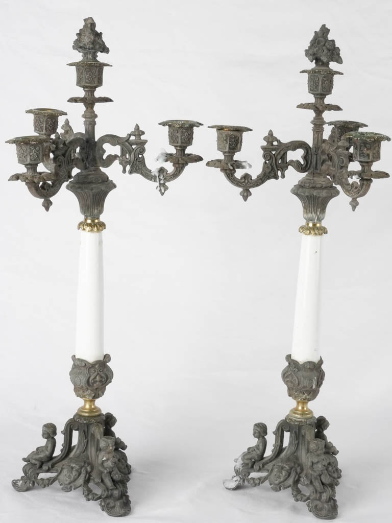 Multi-candle capable vintage candelabras