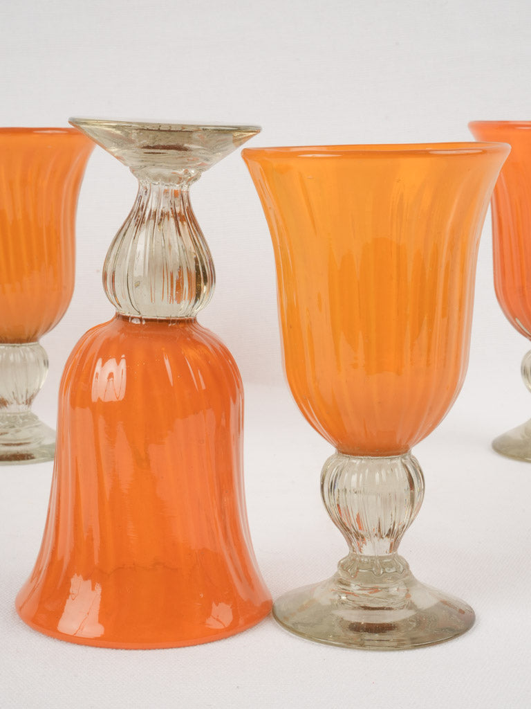 Artisanal blown glass stemware from Portugal