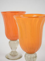 Unique, vibrant, handmade glass wine goblets